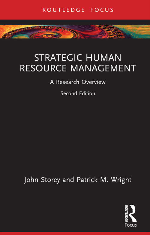 Book cover of Strategic Human Resource Management: A Research Overview (State of the Art in Business Research)