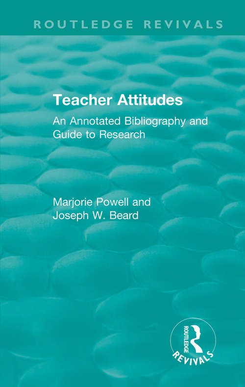 Cover image of Teacher Attitudes