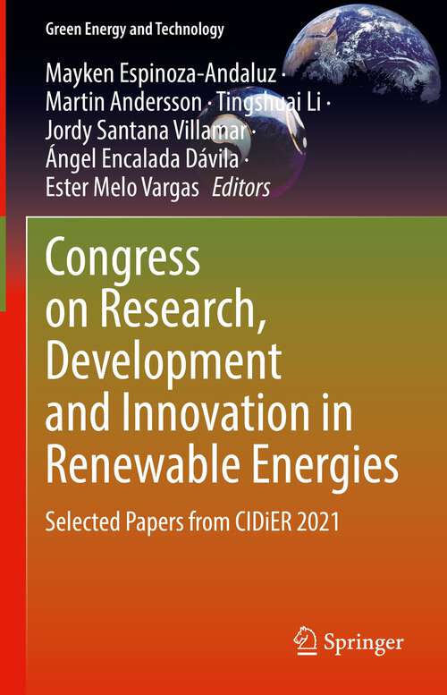 Congress on Research, Development and Innovation in Renewable Energies: Selected Papers from CIDiER 2021 (Green Energy and Technology)
