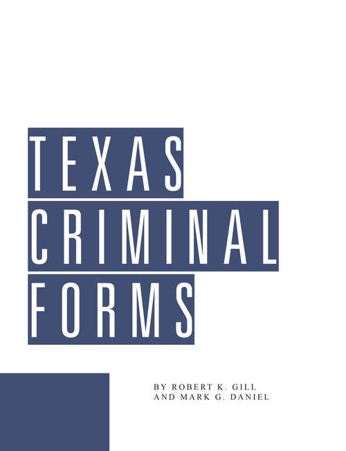 Texas Criminal Forms