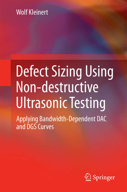 Book cover of Defect Sizing Using Non-destructive Ultrasonic Testing