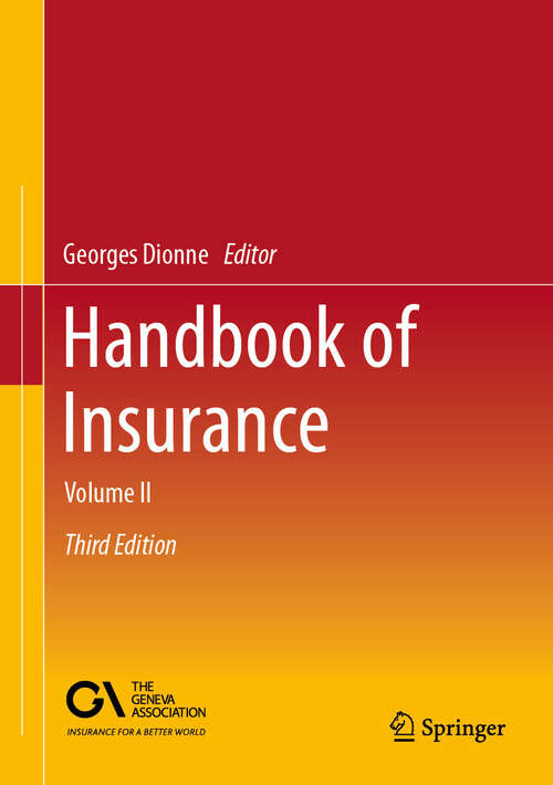 Book cover of Handbook of Insurance: Volume II (Third Edition 2025)