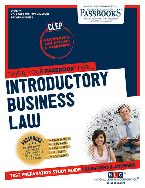 Book cover of INTRODUCTORY BUSINESS LAW: Passbooks Study Guide (College Level Examination Program Series (CLEP): Clep-20)