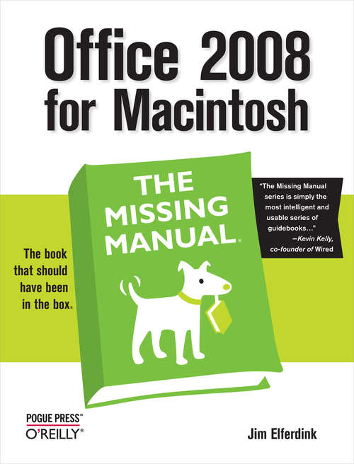Book cover of Office 2008 for Macintosh: The Missing Manual