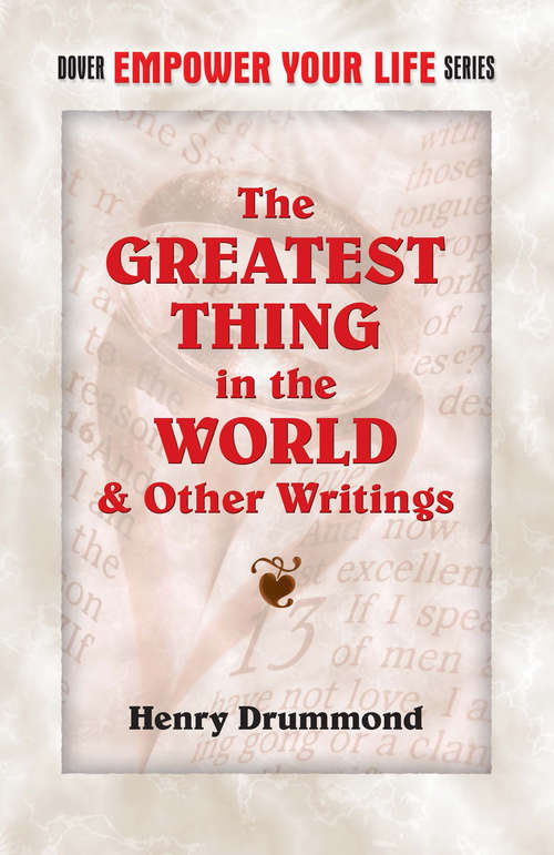 Book cover of The Greatest Thing in the World and Other Writings