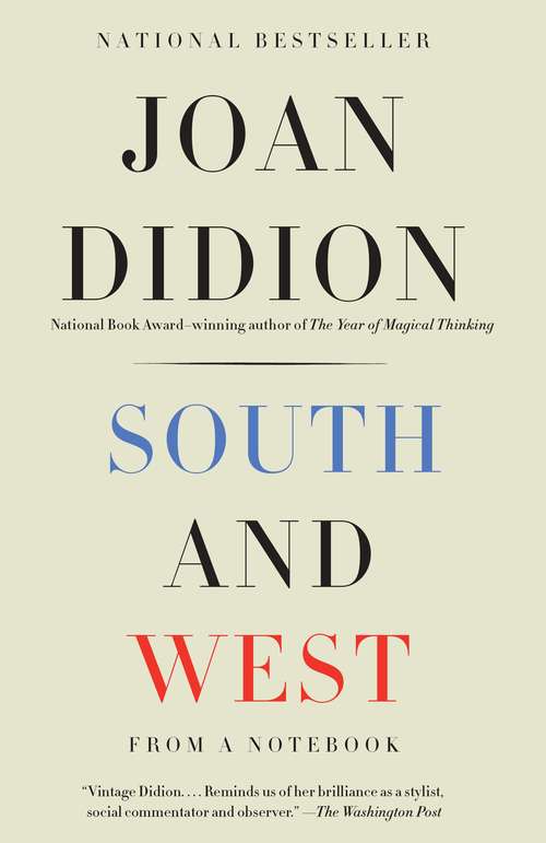 Book cover of South and West: From a Notebook