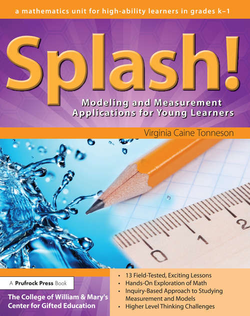 Splash!: Modeling and Measurement Applications for Young Learners in Grades K-1