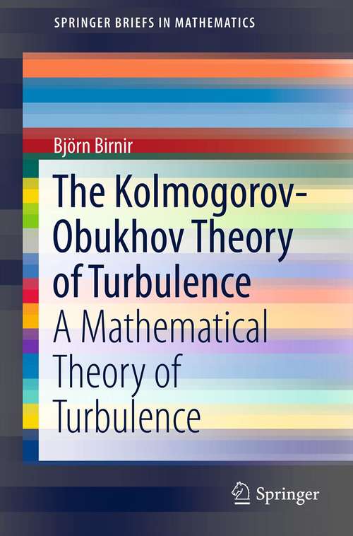 Book cover of The Kolmogorov-Obukhov Theory of Turbulence