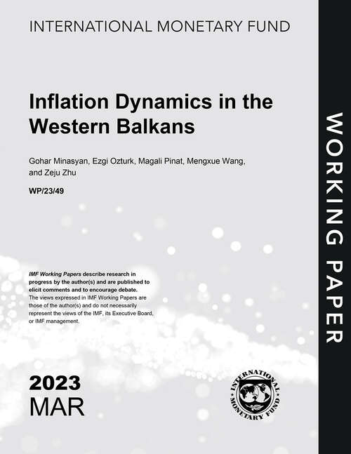 Book cover of Inflation Dynamics in the Western Balkans (Imf Working Papers)