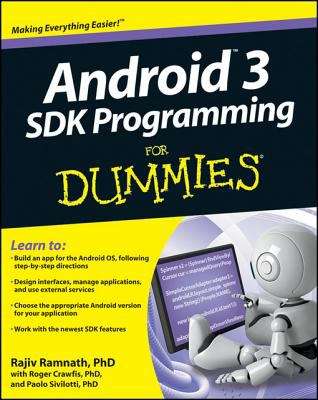 Book cover of Android 3 SDK Programming For Dummies