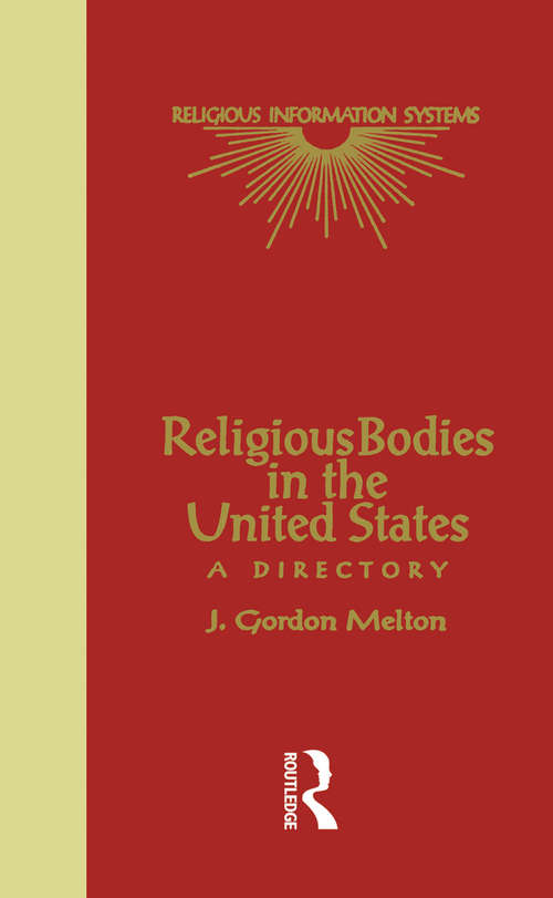 Book cover of Religious Bodies in the U.S.: A Dictionary (Religious Information Systems)