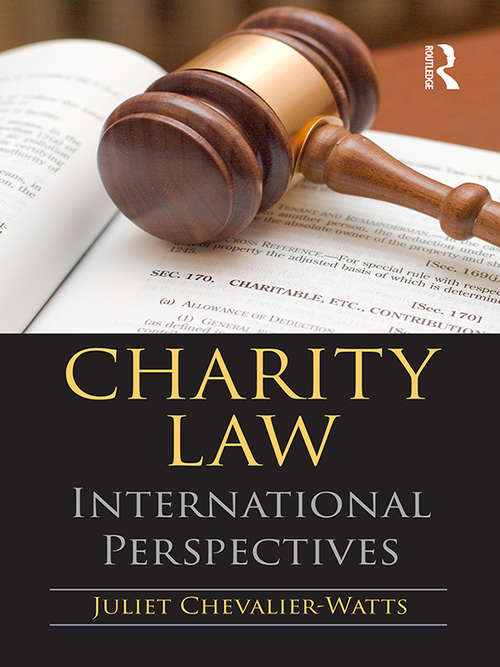 Book cover of Charity Law: International Perspectives