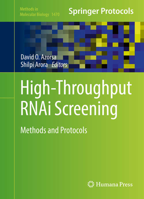 Book cover of High-Throughput RNAi Screening