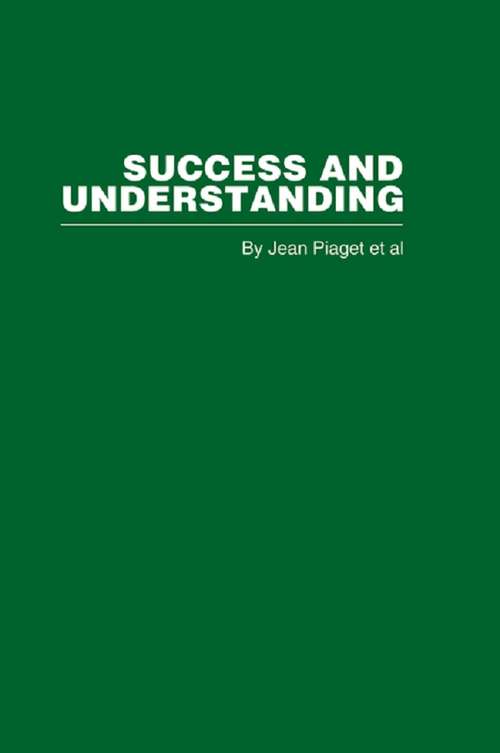 Book cover of Success and Understanding