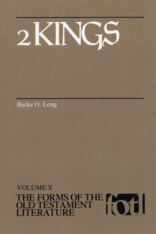 Book cover of 2 Kings (The Forms of the Old Testament Literature)