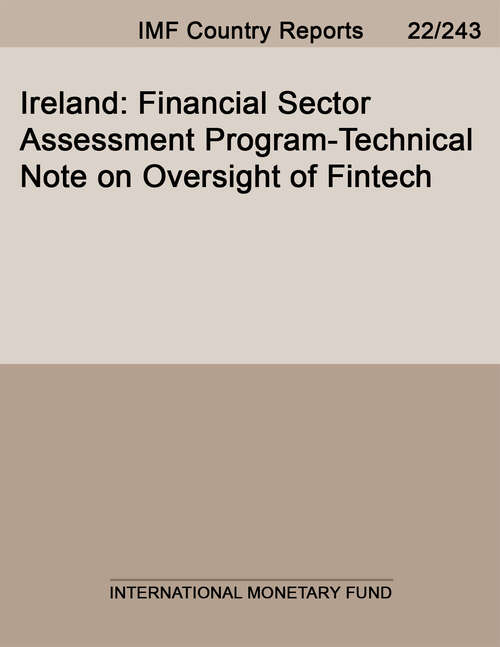 Book cover of Ireland: Financial Sector Assessment Program-Technical Note on Oversight of Fintech