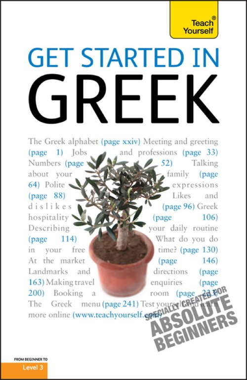 Book cover of Get Started in Beginner's Greek: Teach Yourself