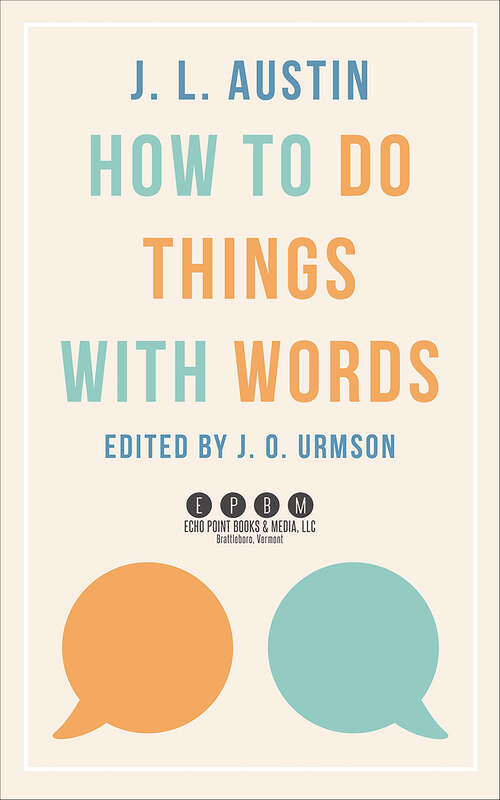 Book cover of How to Do Things with Words
