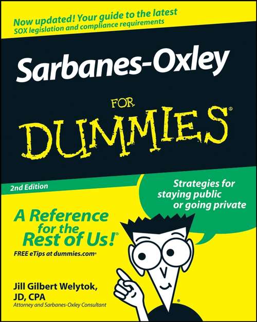 Book cover of Sarbanes-Oxley For Dummies