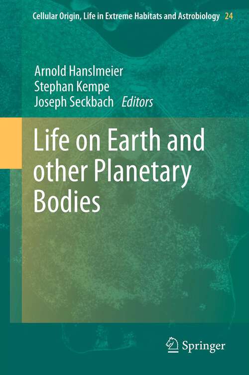 Book cover of Life on Earth and other Planetary Bodies