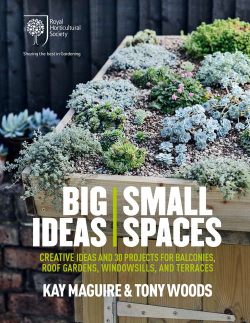 Book cover of RHS Big Ideas, Small Spaces: Creative ideas and 30 projects for balconies, roof gardens, windowsills and terraces