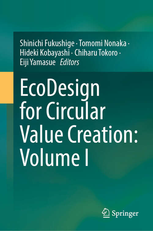 Book cover of EcoDesign for Circular Value Creation: Volume I