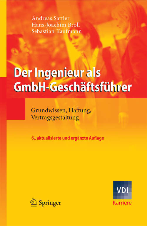 Book cover of Der Ingenieur als GmbH-Geschäftsführer