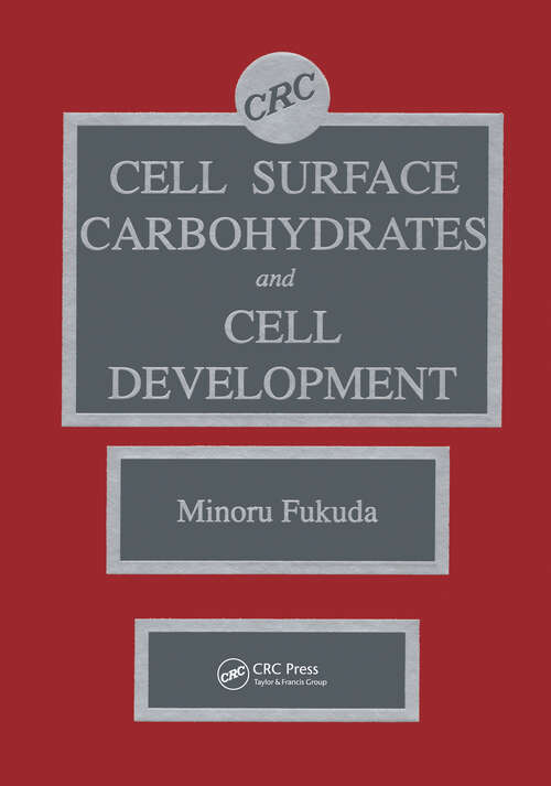 Book cover of Cell Surface Carbohydrates and Cell Development