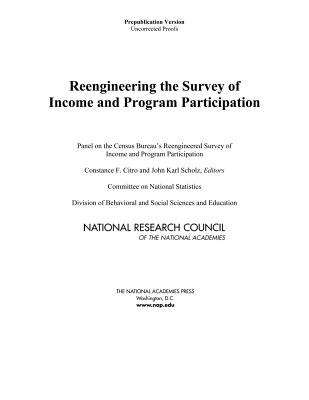 Book cover of Reengineering the Survey of Income and Program Participation