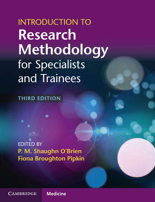 Book cover of Introduction to Research Methodology for Specialists and Trainees: For Specialists And Trainees