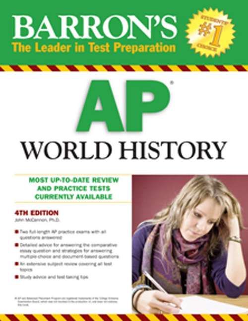 Book cover of Barron's AP World History (Fourth Edition)