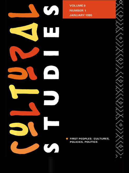 Book cover of Cultural Studies: Volume 9 Issue 1