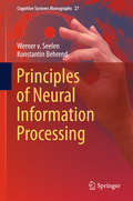 Principles of Neural Information Processing