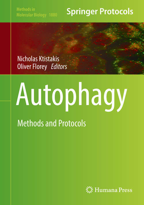 Book cover of Autophagy: Methods and Protocols (1st ed. 2019) (Methods in Molecular Biology #1880)