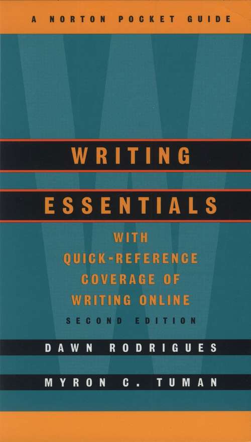 Book cover of Writing Essentials: A Norton Pocket Guide