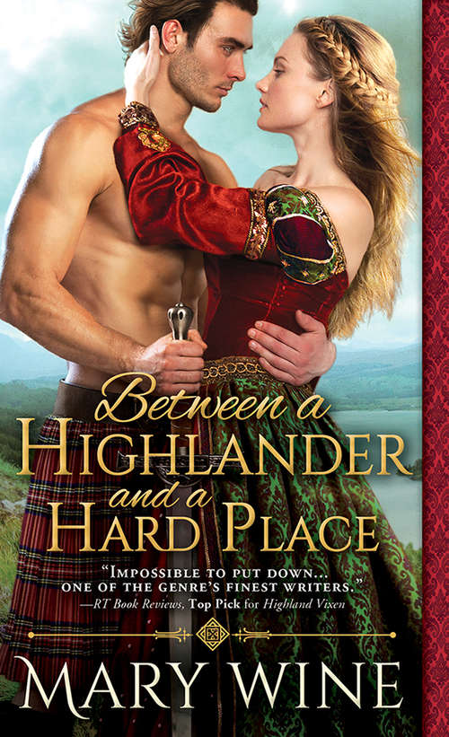Book cover of Between a Highlander and a Hard Place (Highland Weddings #5)