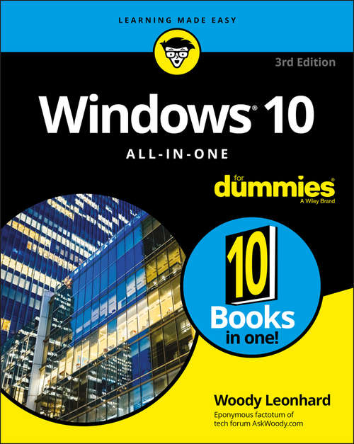Book cover of Windows 10 All-In-One For Dummies