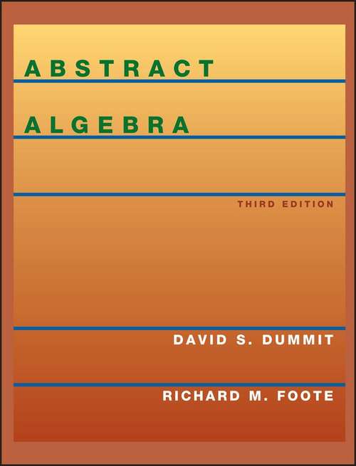 Book cover of Abstract Algebra (Third Edition)