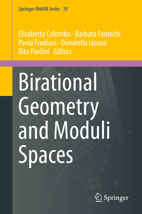Birational Geometry and Moduli Spaces (Springer INdAM Series #39)
