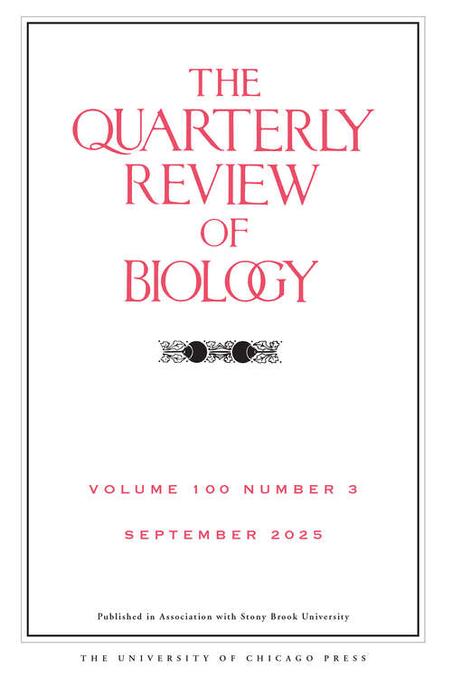 Book cover of The Quarterly Review of Biology, volume 100 number 3 (September 2025)