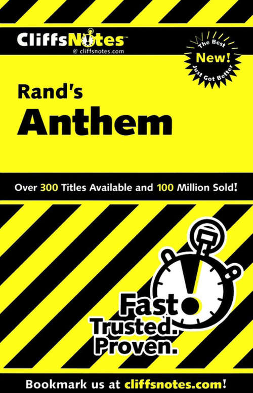Book cover of CliffsNotes on Rand's Anthem