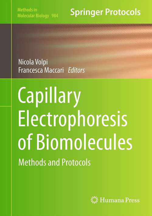 Book cover of Capillary Electrophoresis of Biomolecules