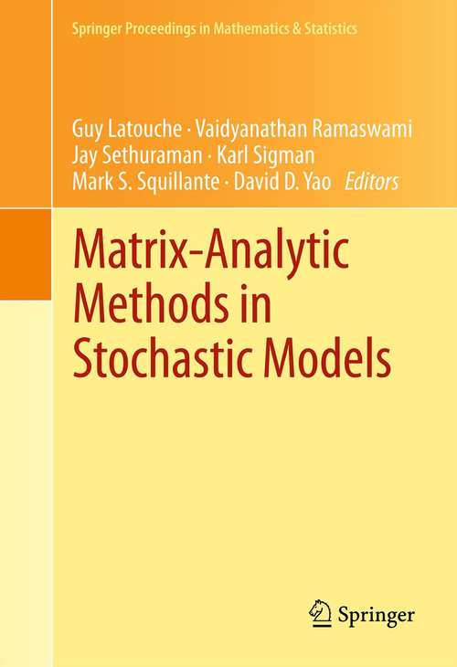 Book cover of Matrix-Analytic Methods in Stochastic Models