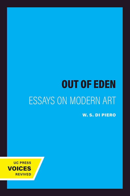 Book cover of Out of Eden: Essays on Modern Art