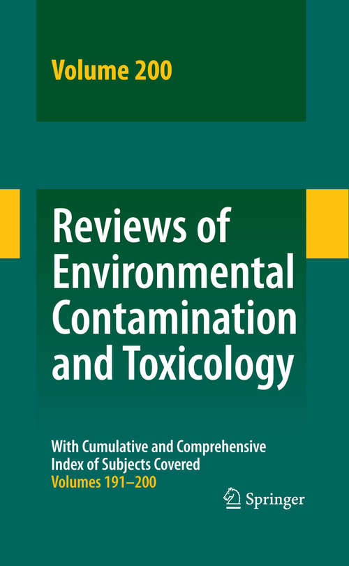 Book cover of Reviews of Environmental Contamination and Toxicology 200