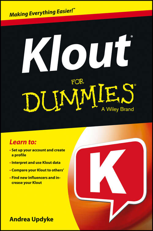 Book cover of Klout For Dummies