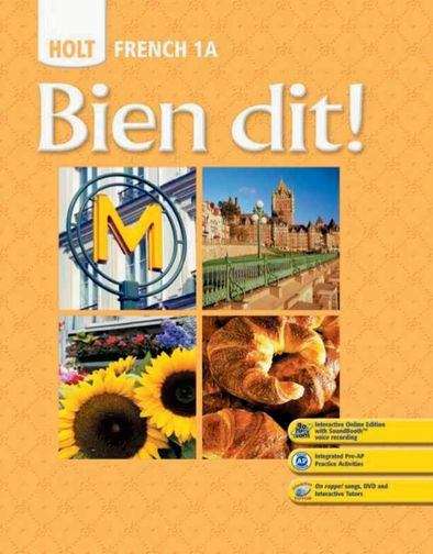 Book cover of Holt French: 1A (Bien Dit!)