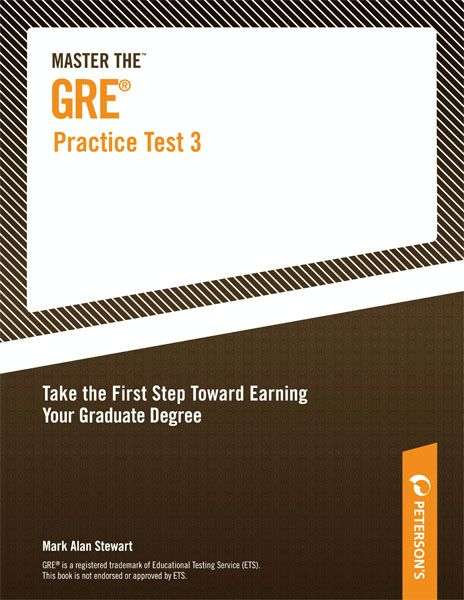 Book cover of Master the GRE Practice Test 3