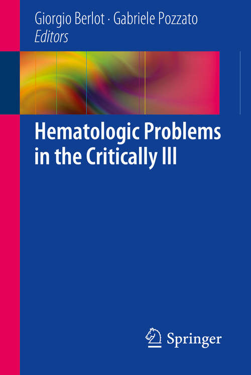 Book cover of Hematologic Problems in the Critically Ill