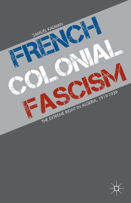 Book cover of French Colonial Fascism